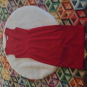 Dress The Population Red Sleeveless Sexy Semi Formal Midi Dress Medium